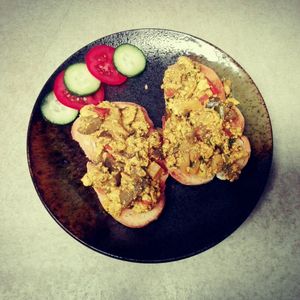 Delicious stir fried Tofu! at Brew and Breakfast in Da Lat