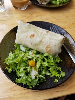 Breakfast burrito at Brew and Breakfast in Da Lat