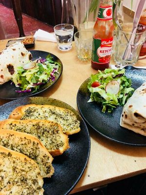 Garlic bread and breakfast burritos at Brew and Breakfast in Da Lat