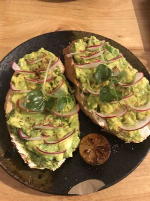 Avocado, cream cheese and pesto toast at Brew and Breakfast in Da Lat