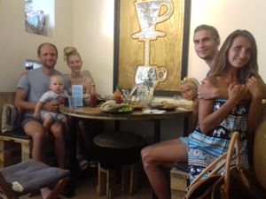 Family and Friends at Brew and Breakfast in Da Lat