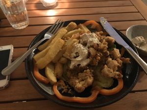 “Chicken and chips” (once I added the beans and mayo) at Brew and Breakfast in Da Lat