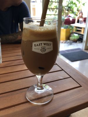 Vietnamese coffee with coconut milk (quite strong) at Brew and Breakfast in Da Lat