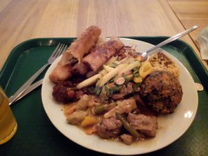 Buffet mix at Vegan Life in Prague