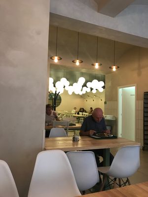 has plenty seating at Vegan Life in Prague