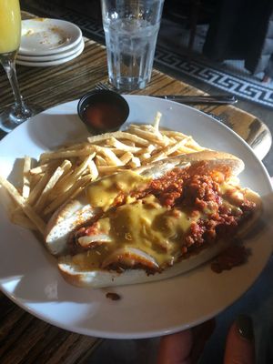 vegan sausage sandwich! at Bourbon & Branch in Philadelphia
