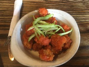 Buffalo chik’n nuggets at Bourbon & Branch in Philadelphia