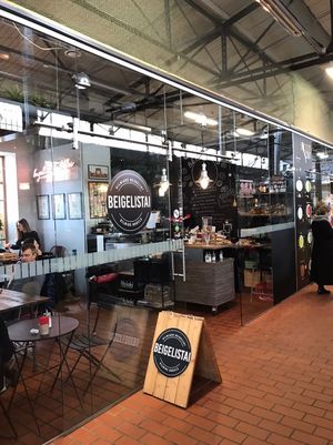 Inside Halas Turgus market at Beigelistai  in Vilnius