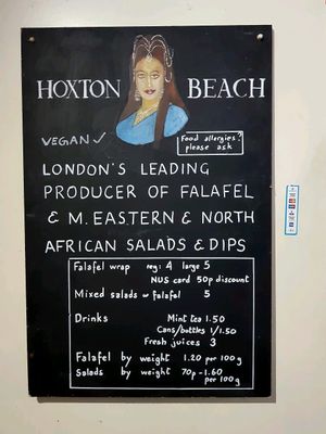 Menu at Hoxton Beach - Nags Head Market in North London
