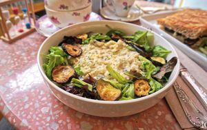 Risotto w/blue cheese at Jo and Nana Cakes in Paris