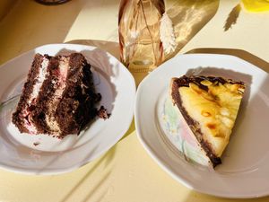 Black Forest cake & Pear and Chocolate pie  at Jo and Nana Cakes in Paris