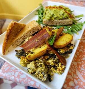 Avocado toast & Breakfast toast at Jo and Nana Cakes in Paris