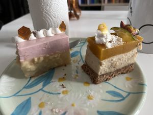 We took our deserts to go because the food was already plenty enough   at Jo and Nana Cakes in Paris