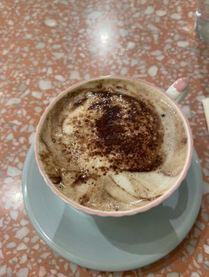 house made hot chocolate   at Jo and Nana Cakes in Paris
