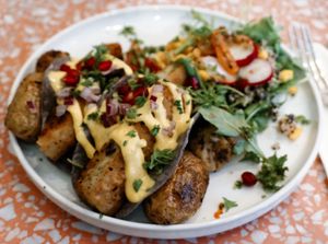 Tacos plate at Jo and Nana Cakes in Paris