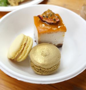 Cheesecake + Macarons (at Smmmile Festival) at Jo and Nana Cakes in Paris