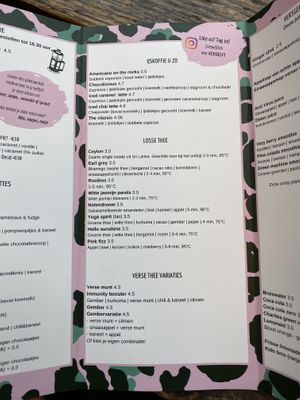 Dutch menu  at Kek in Delft