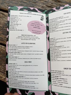English menu  at Kek in Delft