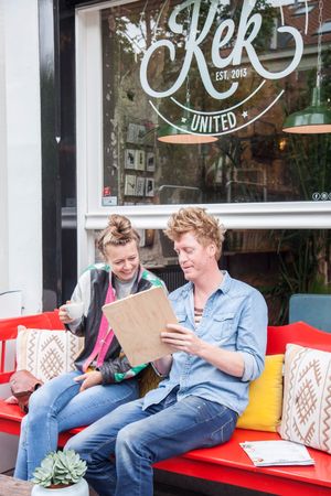 outside seating Kek Deft at Kek in Delft