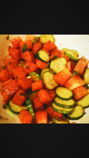 Cucumber Melon Basil Salad at EatQual in Cocoa