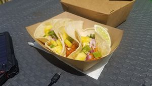 Hawaiian tacos at EatQual in Cocoa