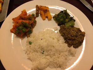 Delicious things from daal bhaat that work very well together at The Everest Kitchen in Lake Forest Park