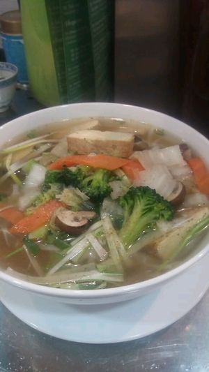 vegetarisch Udon Suppe at White Lotus in Darmstadt