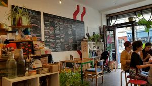 Inside at B£ Surplus Canteen in South West London