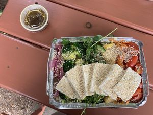 Tofu buddha bowl at Shayna B's By The Sea in Westbrook