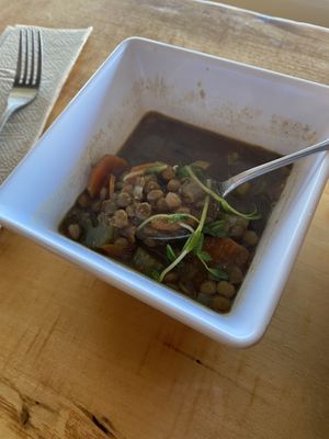 Moroccan soup was good too!  at Shayna B's By The Sea in Westbrook