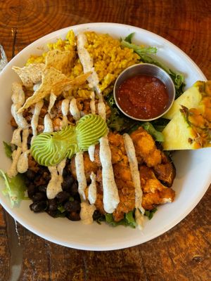 Tex mex bowl at Shayna B's By The Sea in Westbrook