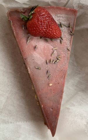 Strawberry Cheezecake 🤤  at Shayna B's By The Sea in Westbrook