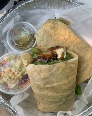 Buffalo Tofu Wrap   at Shayna B's By The Sea in Westbrook