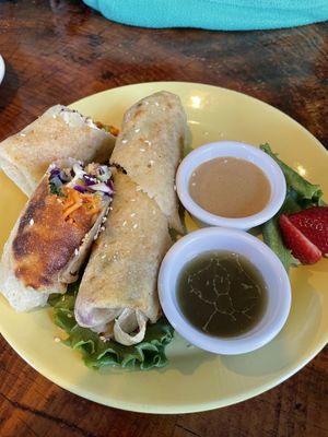 Spring rolls- unfortunately not a favorite   at Shayna B's By The Sea in Westbrook
