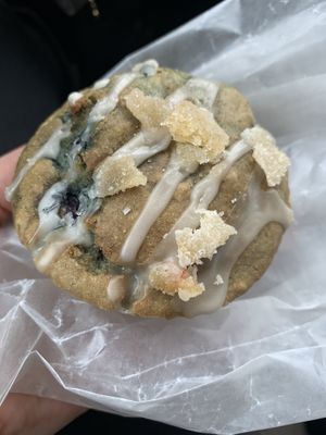 Blueberry ginger muffin at Shayna B's By The Sea in Westbrook