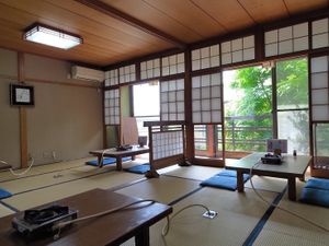 Tatami floor at Kisaki Yudoufu in Kyoto