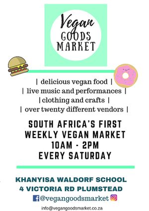Poster at Vegan Goods Market in Cape Town