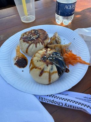 Vegan dumplings at Vegan Goods Market in Cape Town