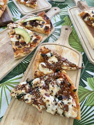 Pizza slices   at Vegan Goods Market in Cape Town