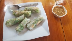 Fresh Spring rolls 25k Kip at Phonheuang Cafe in Luang Prabang