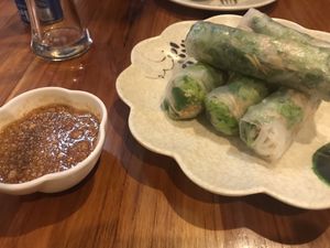The best fresh spring rolls in Luang Prabang!  at Phonheuang Cafe in Luang Prabang