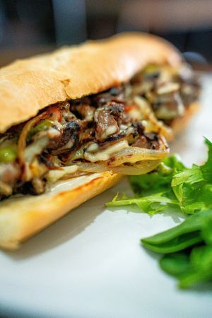 Philly Cheesesteak at The Vegan Nest in Clinton