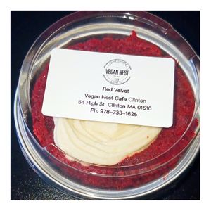 Red Velvet Cupcake at The Vegan Nest in Clinton