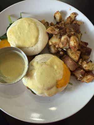 Eggs Benedict!!!  at The Vegan Nest in Clinton