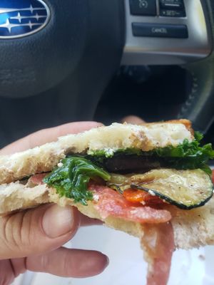 More bread than fillings at The Vegan Nest in Clinton