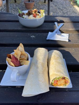 Meatball wrap at The Mortar & Pestle Vegan Tearoom in Dymchurch
