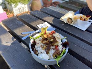 Late lunch  at The Mortar & Pestle Vegan Tearoom in Dymchurch