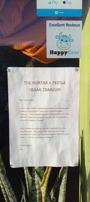 Sadly closed down. at The Mortar & Pestle Vegan Tearoom in Dymchurch