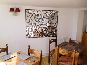 Bubble Mirror at The Mortar & Pestle Vegan Tearoom in Dymchurch