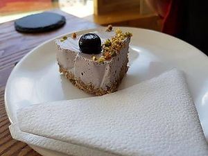 Great Cheesecake at The Mortar & Pestle Vegan Tearoom in Dymchurch
